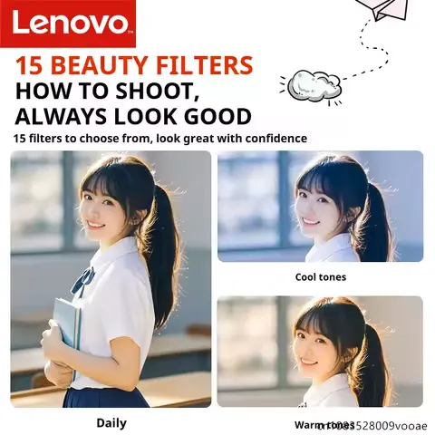 Lenovo Digital Camera 16X Digital Zoom 64MP Wide Angle 1080P Full HD 4K Video 2.8" LCD Vlogging Camera XJ22 1000mAh Long Standby