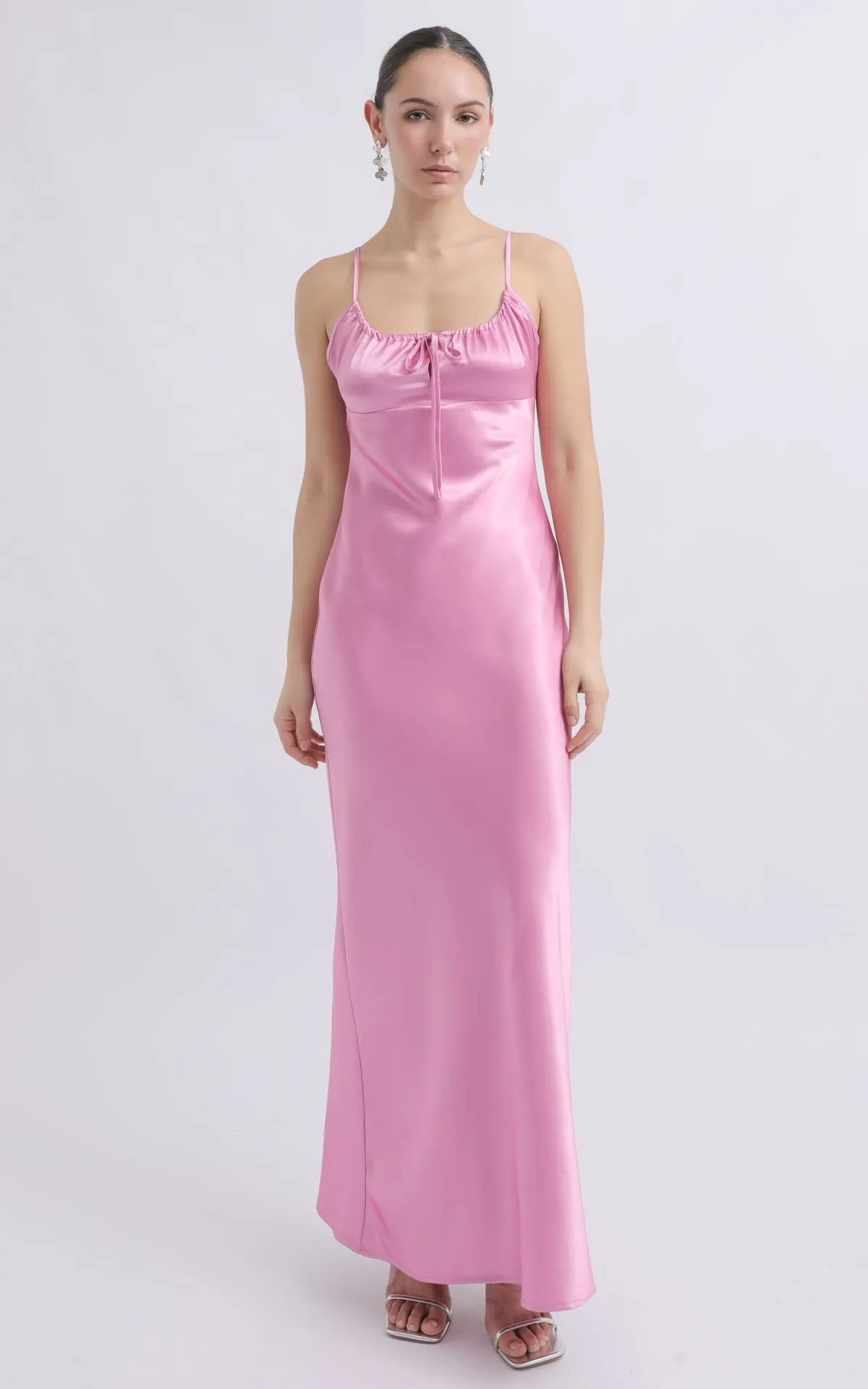 Satin Tie Detail Gown