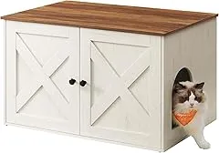 Feandrea Cat Litter Box Enclosure, Litter Box…