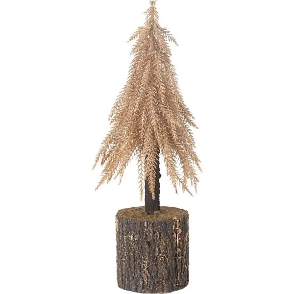 J-Line kerstboom small kunststof koper - 35 cm - Ø 12 cm