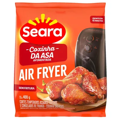 coxinha da asa seara air fryer temperada apimentada 400g
