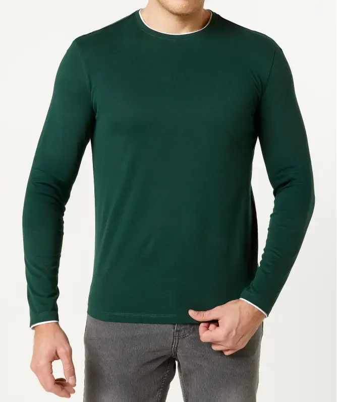 Langarmshirt in Doppellagenoptik