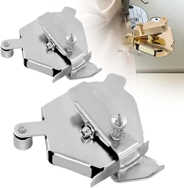 Upgraded Multi-Purpose Magnetic Guide for Sewing Machine,Universal,Material: Premium All-Steel, Applicable Processes: Edge Retaining/Positioning/Anti-Curling/Pressing of Topstitching (Silver*2)