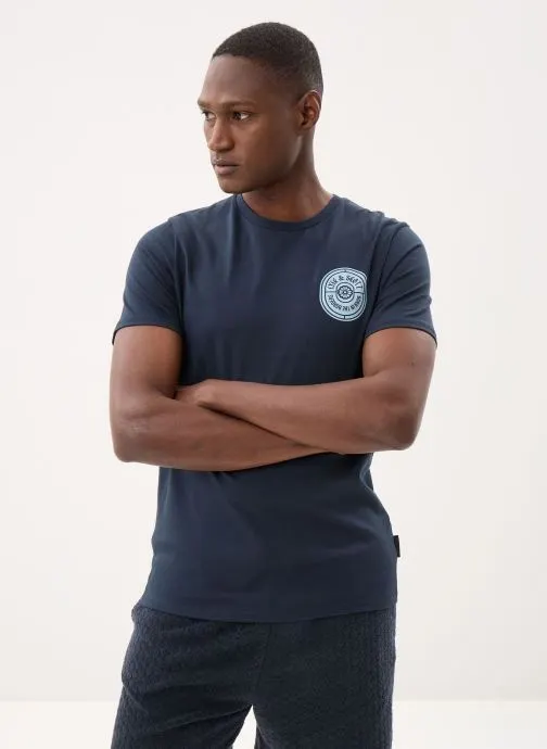 T-shirts Borders Label Graphic T-Shirt heren blauw
