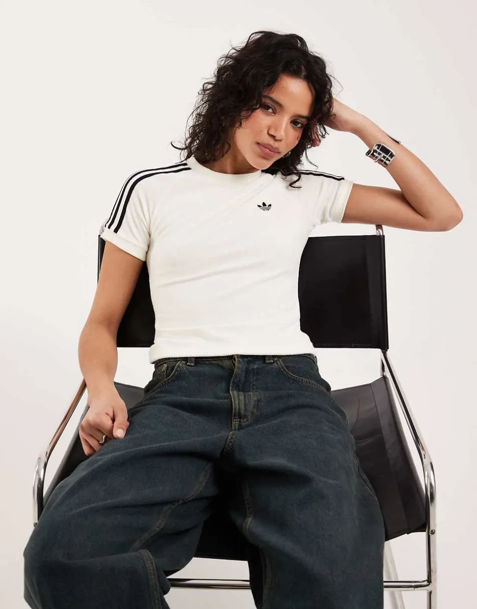 adidas Originals cali t-shirt in off white