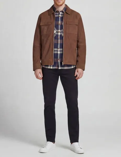 Weston Buffalo Suede Jacket Lt. Brown