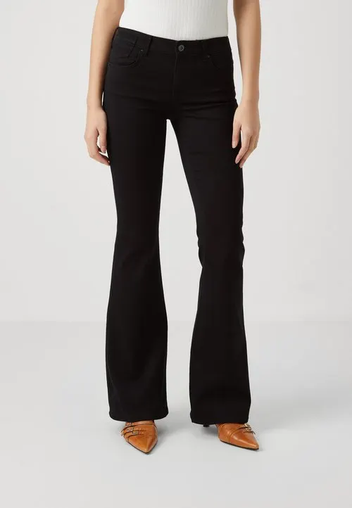 ONLREESE RETRO - Flared jeans - washed black