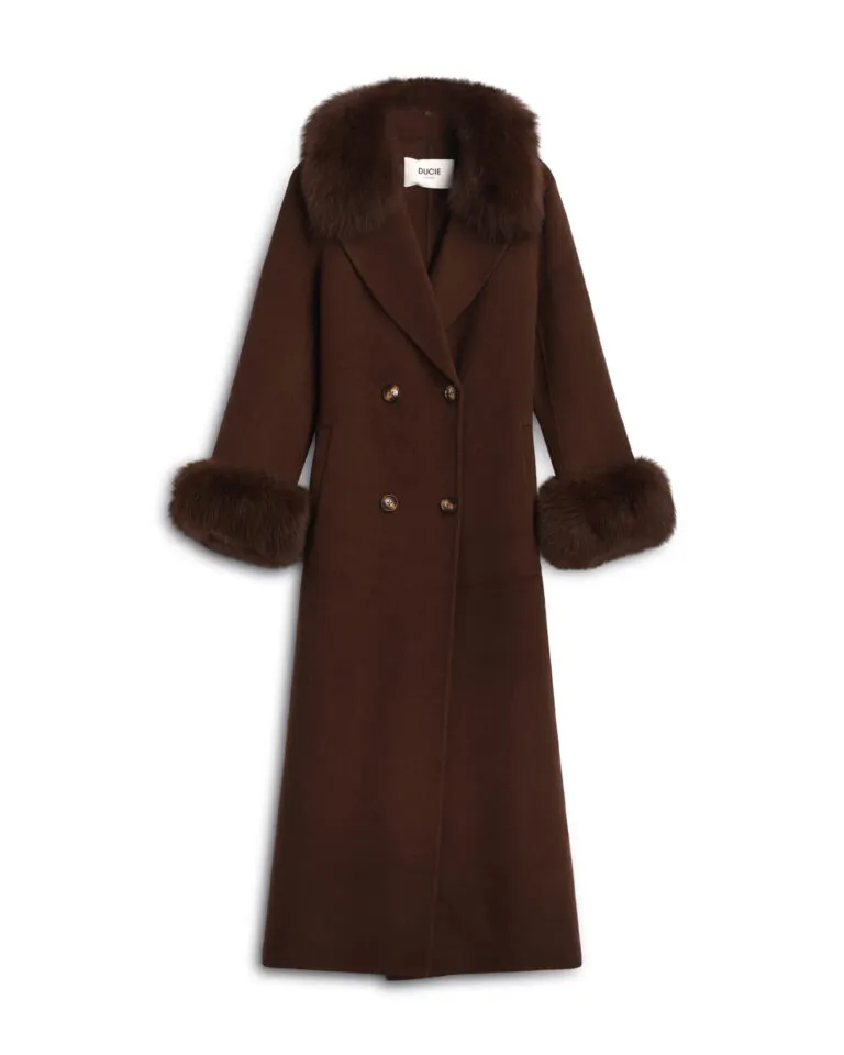 Marta Maxi Coat Faux - Brun