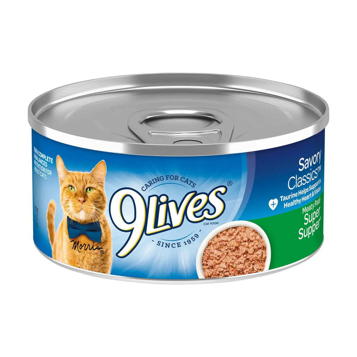 9Lives Meaty Paté Super Supper Wet Cat Food, 5.5 oz