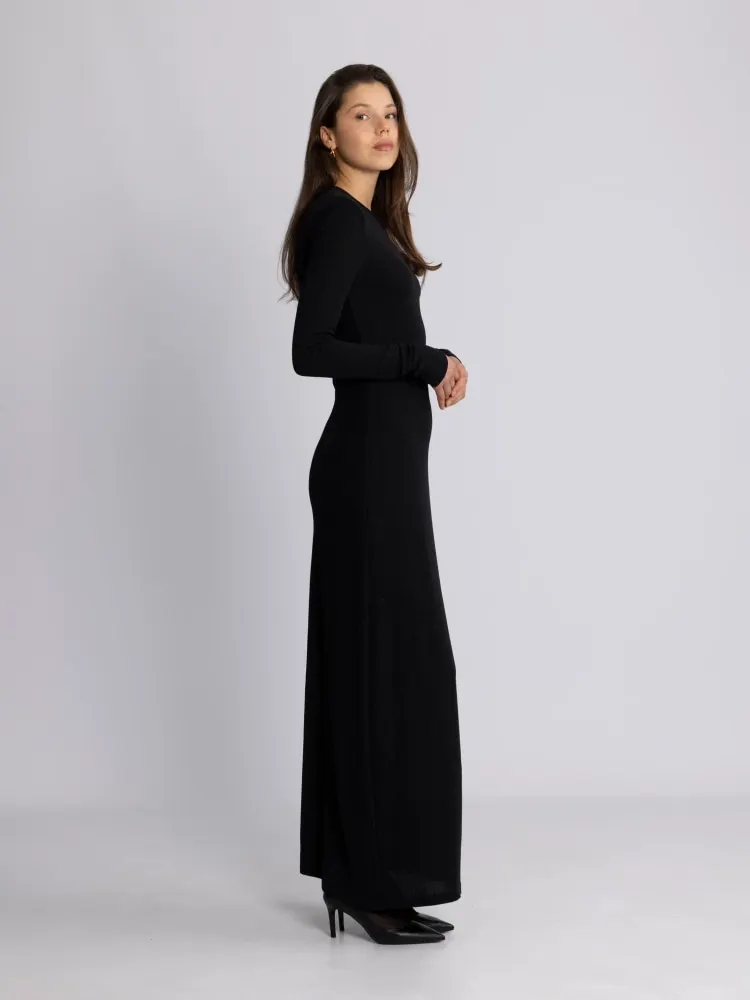 Alva Maxi Glitter Dress Black