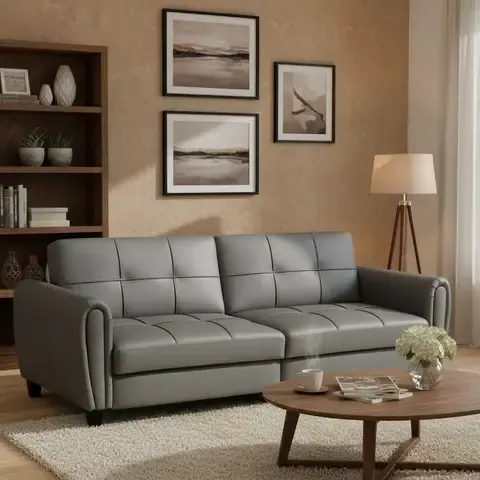 Sofá Cama 2 cuerpos Lugano 214x78x83 cm Gris