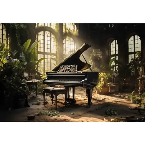 Leinwandbild Lost Place VII - bunt - 90x50 cm