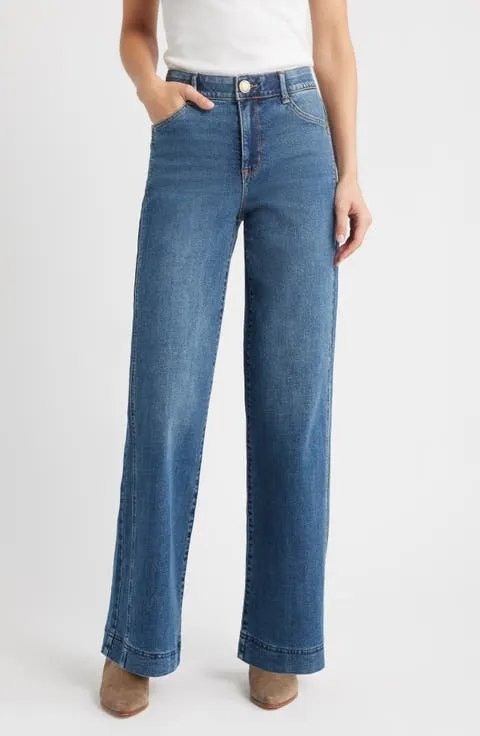 Wit & Wisdom Gracie 'Ab'Solution Skyrise Wide Leg Jeans (Regular & Petite)