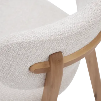 Stoel NIKKO Ivory cream/Natural oak