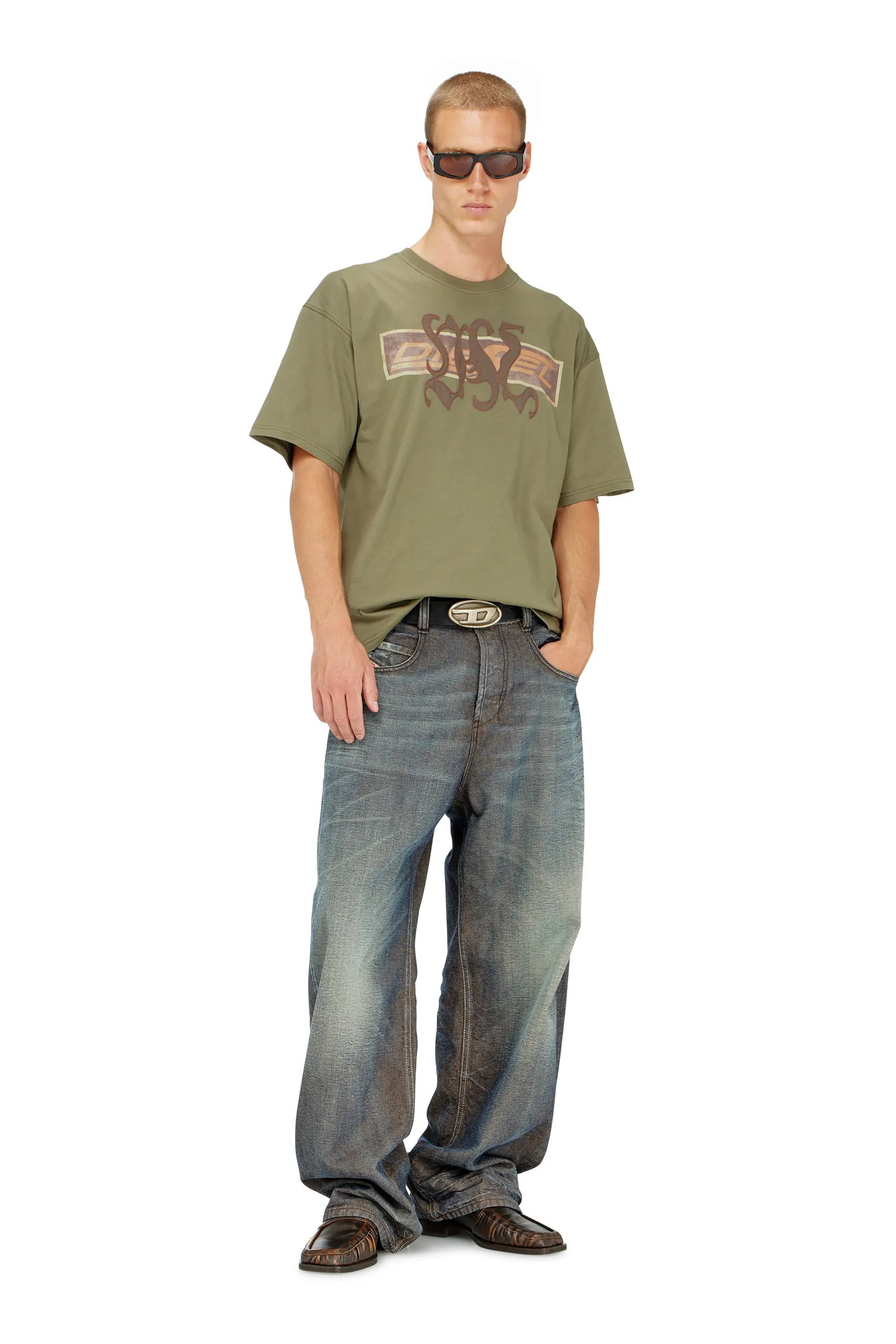 T-shirt with graphic print and patches