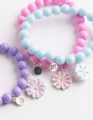 Braccialetto dell'amicizia - Confezione da 3 pezzi - Azzurro