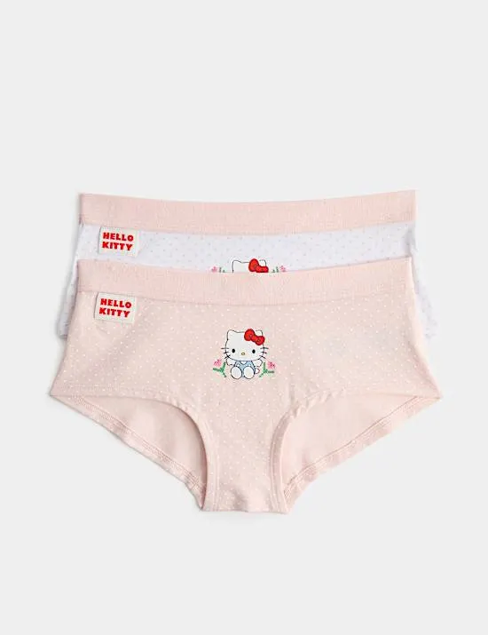 2 Pack Cotton Rich Hello Kitty™ Shorts (5-16 Yrs)