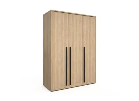 Kleerkast Tessa 151x63x210cm - melamine - zand eik