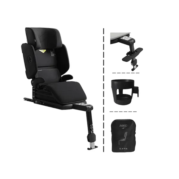 Axkid | UP Beltestol 4-12 år og Utstyrspakke | Coastal Storm Black