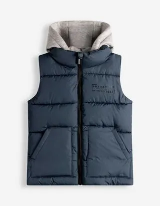 Gilet trapuntato - Cappuccio staccabile - blu scuro