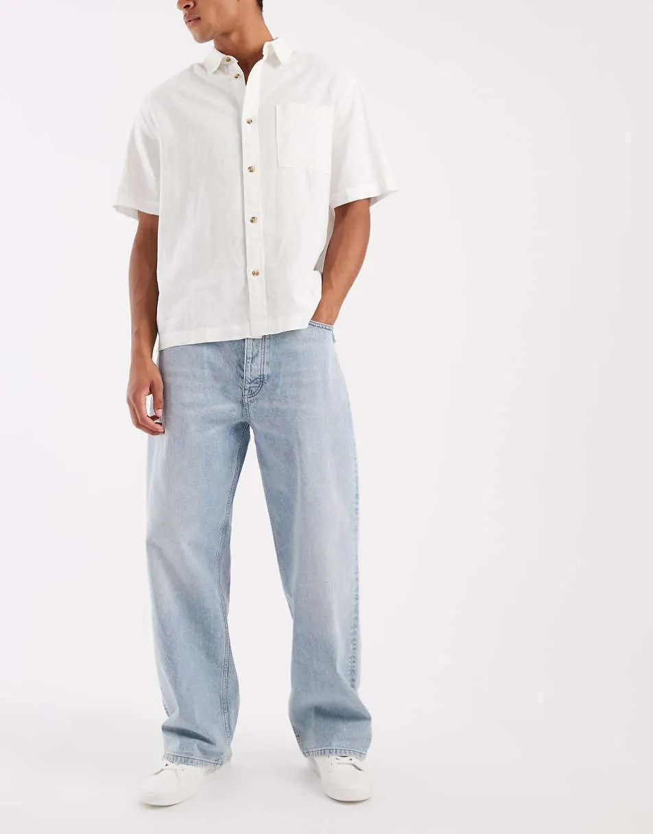Tommy Jeans theo baggy jeans in light wash blue