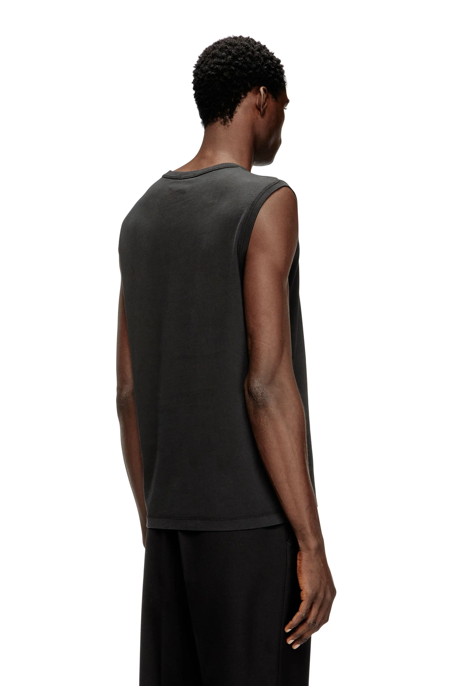 Cotton tank top with metallic Oval D
