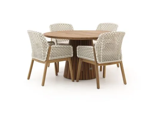 Zavelli Juntos/Santa Severina ø 130cm dining tuinset 5-delig