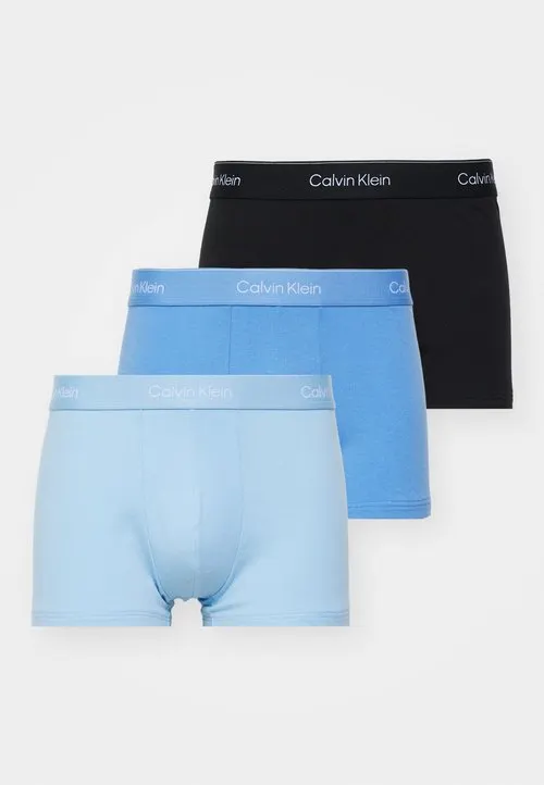 LOW RISE TRUNK ICON STRETCH 3 PACK - Boksershorts - black/glacier/blue bell