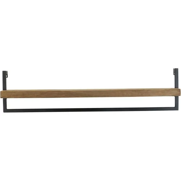 Wandplank Pardal hout metaal 24x100 cm bruin