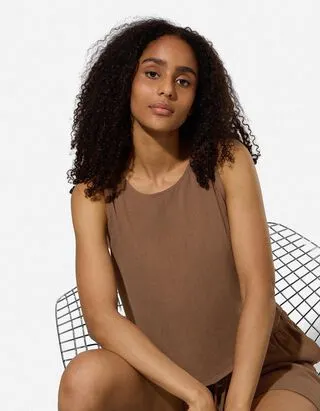blusa - Tinta unita - marrone