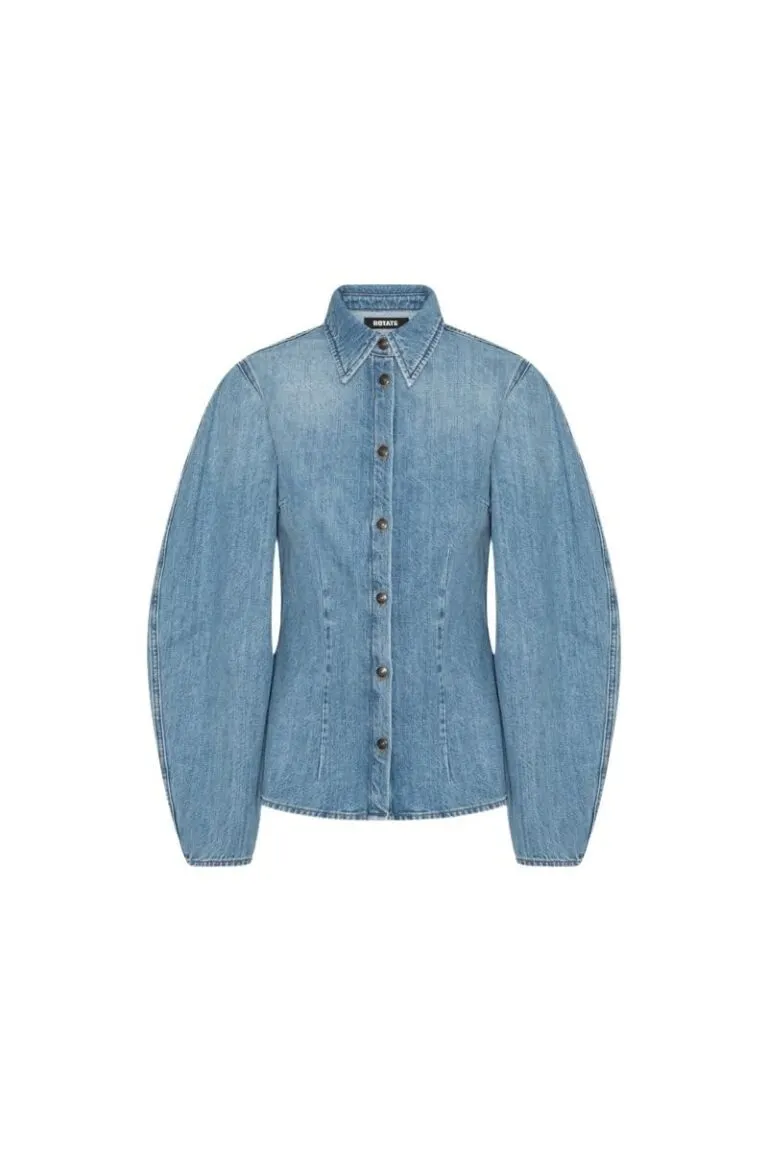 Denim Fitted Shirt - Blå