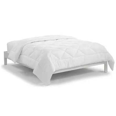 White Geometric Reversible King Comforter