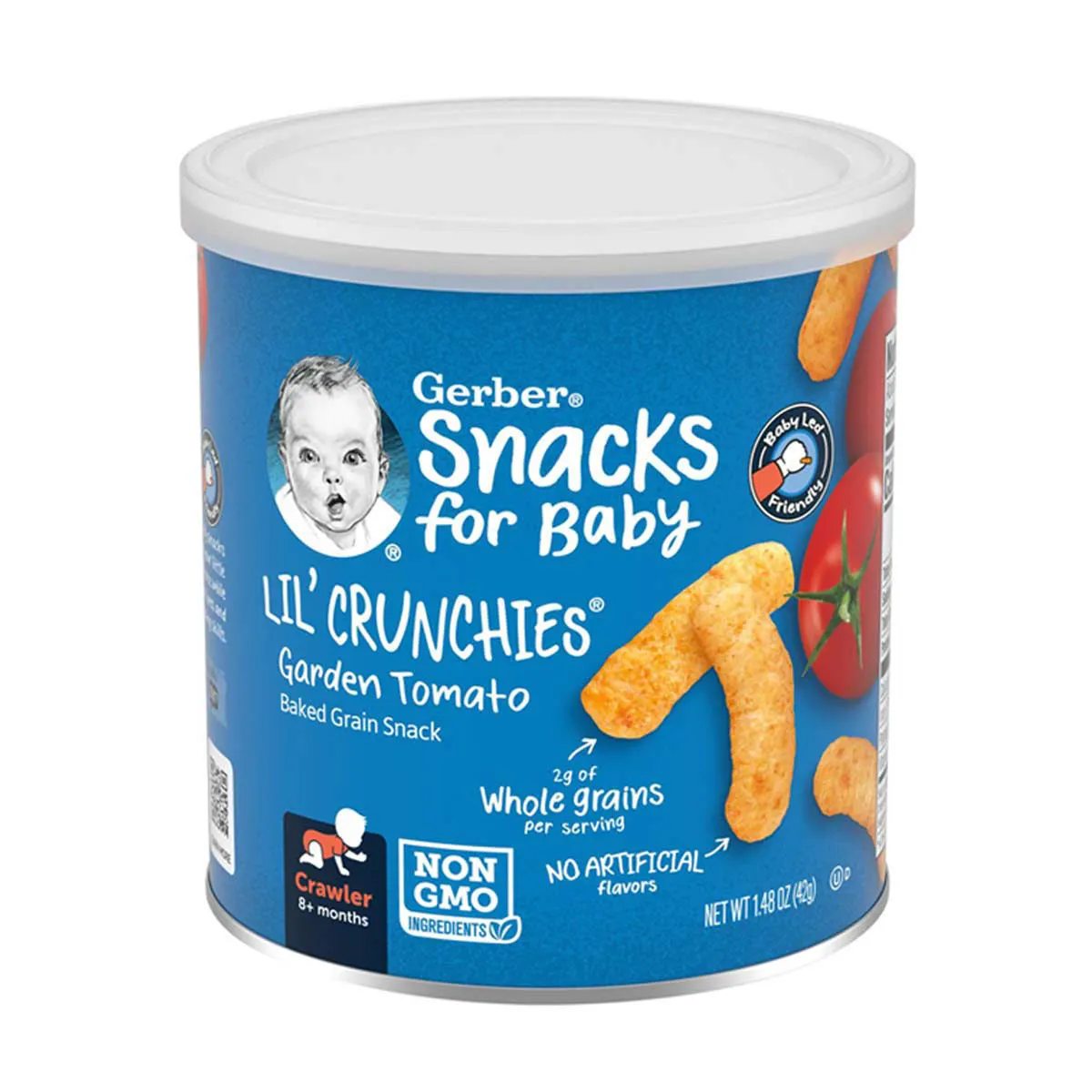 Gerber Lil' Crunchies Baked Corn Snack Garden Tomato, 1.48 oz