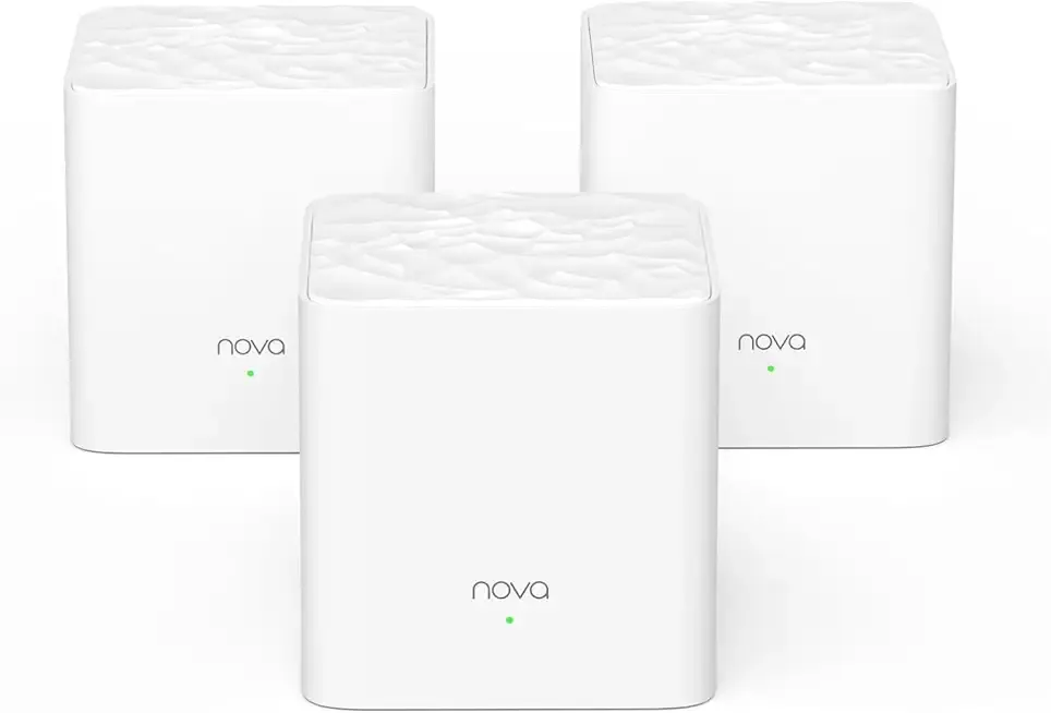 Tenda Nova Mesh WiFi System - Covers 3000 sq.ft - AC1200 Dual-Band Mesh Network for Home Internet - Parental Control - 3-Pack