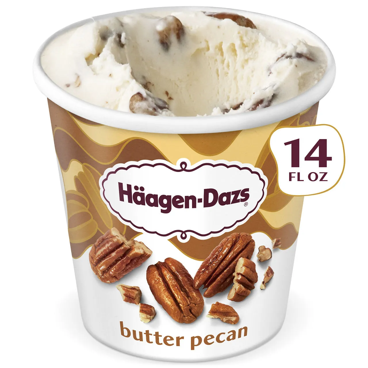 Haagen Dazs Butter Pecan Ice Cream, 14 Oz.