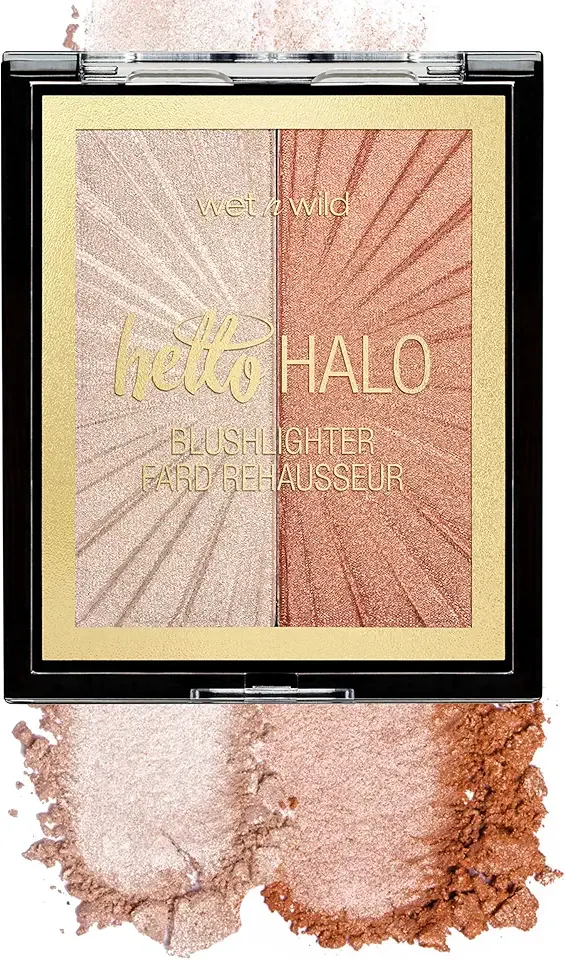 Wet n Wild MegaGlo Blushlighter, Blendable Blush & Highlighter Set, Shimmery Metallic Finish, Highlight Bling