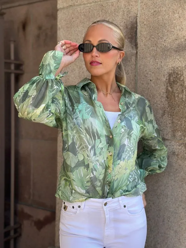 Lizette Shirt Green pattern