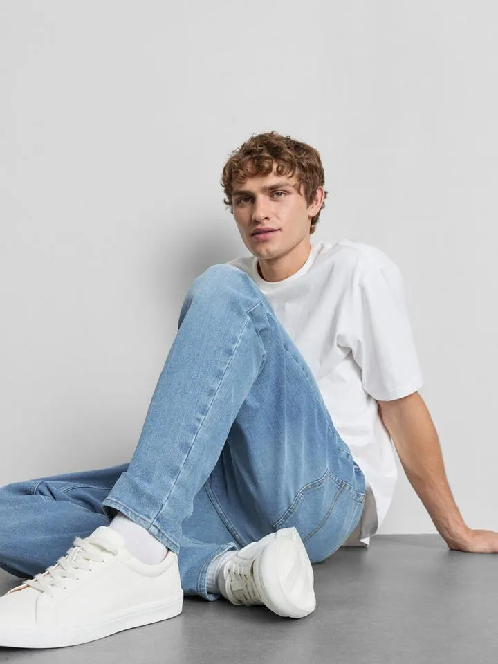 Jean slim à taille mi-haute