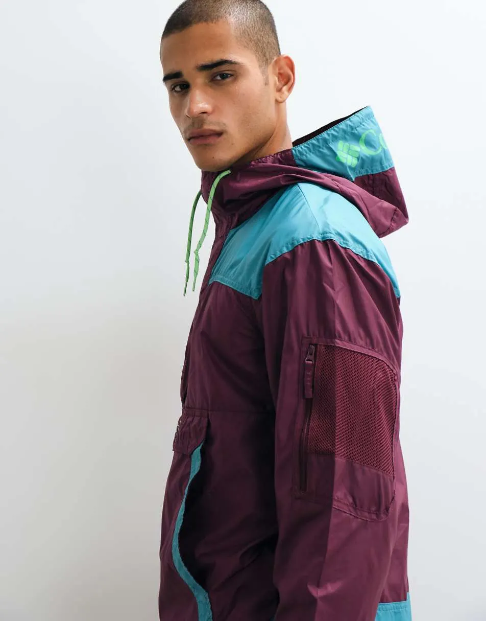 Columbia Challenger II windbreaker in maroon