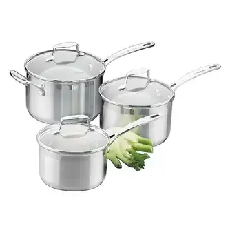 Scanpan Impact Saucepan Set 16cm 18cm and 20cm