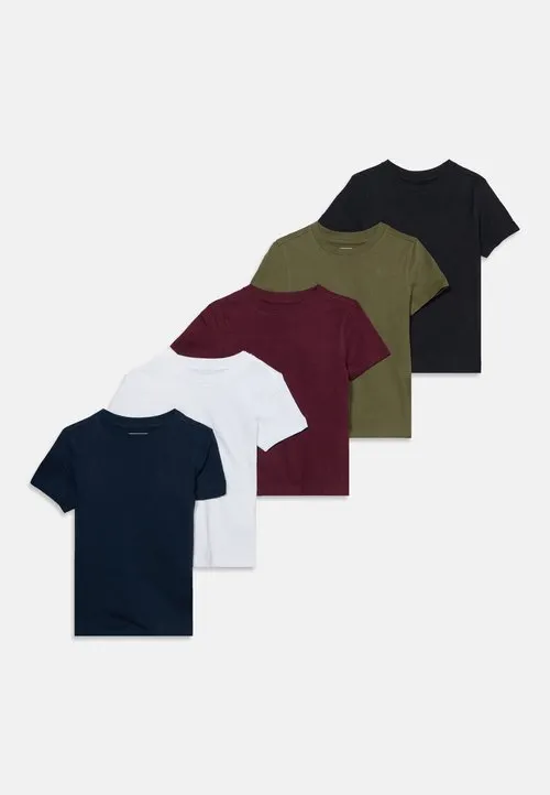 5 PACK - T-shirts - dark blue/bordeaux/white