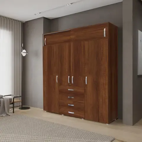 Closet Dual 6 Puertas Caramelo