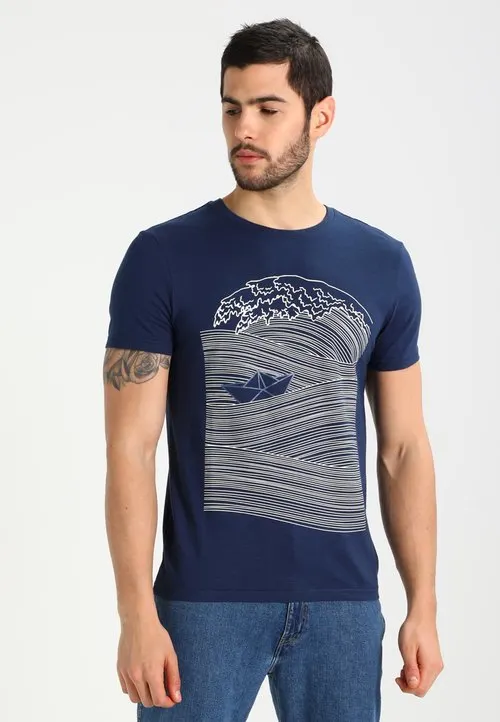 T-shirts med print - dark blue/white
