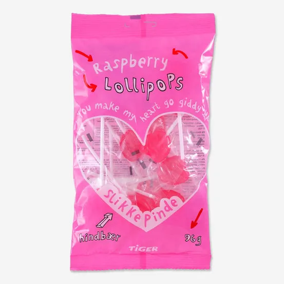 Lollipops - Bringebærsmak