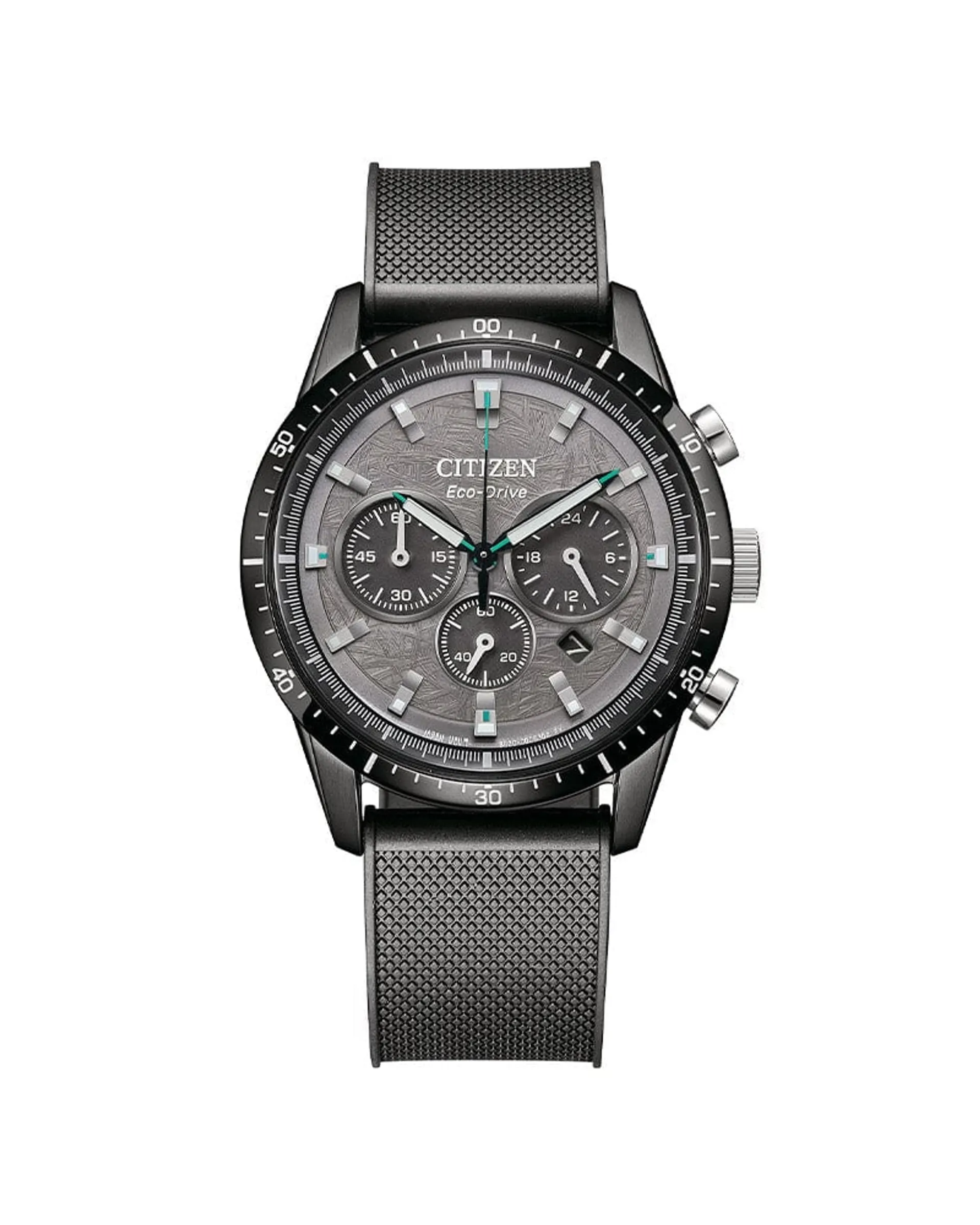 Eco-Drive Chrono herreklokke i sortfarget stål (40mm)