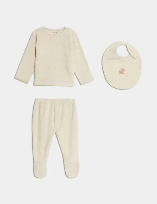 3pc Cotton RIch Bib Outfit (7lbs-1 Yrs)