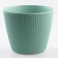 Blumentopf in Strickoptik, ca. 11,5 Liter - Grün