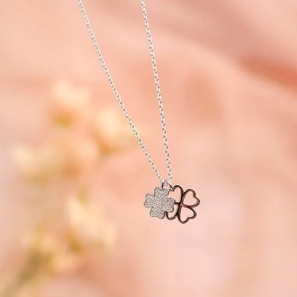 Halssmykke Kløver 925 Sølv