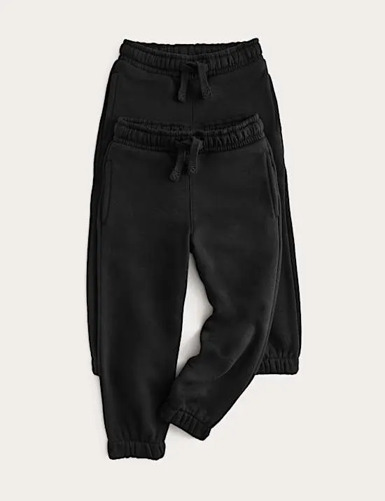 2er-Pack Unisex-Jogginghose mit hohem Baumwollanteil (2–7 J.)