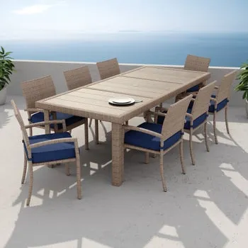 Portofino Repose 9-piece Outdoor Patio Dining Set